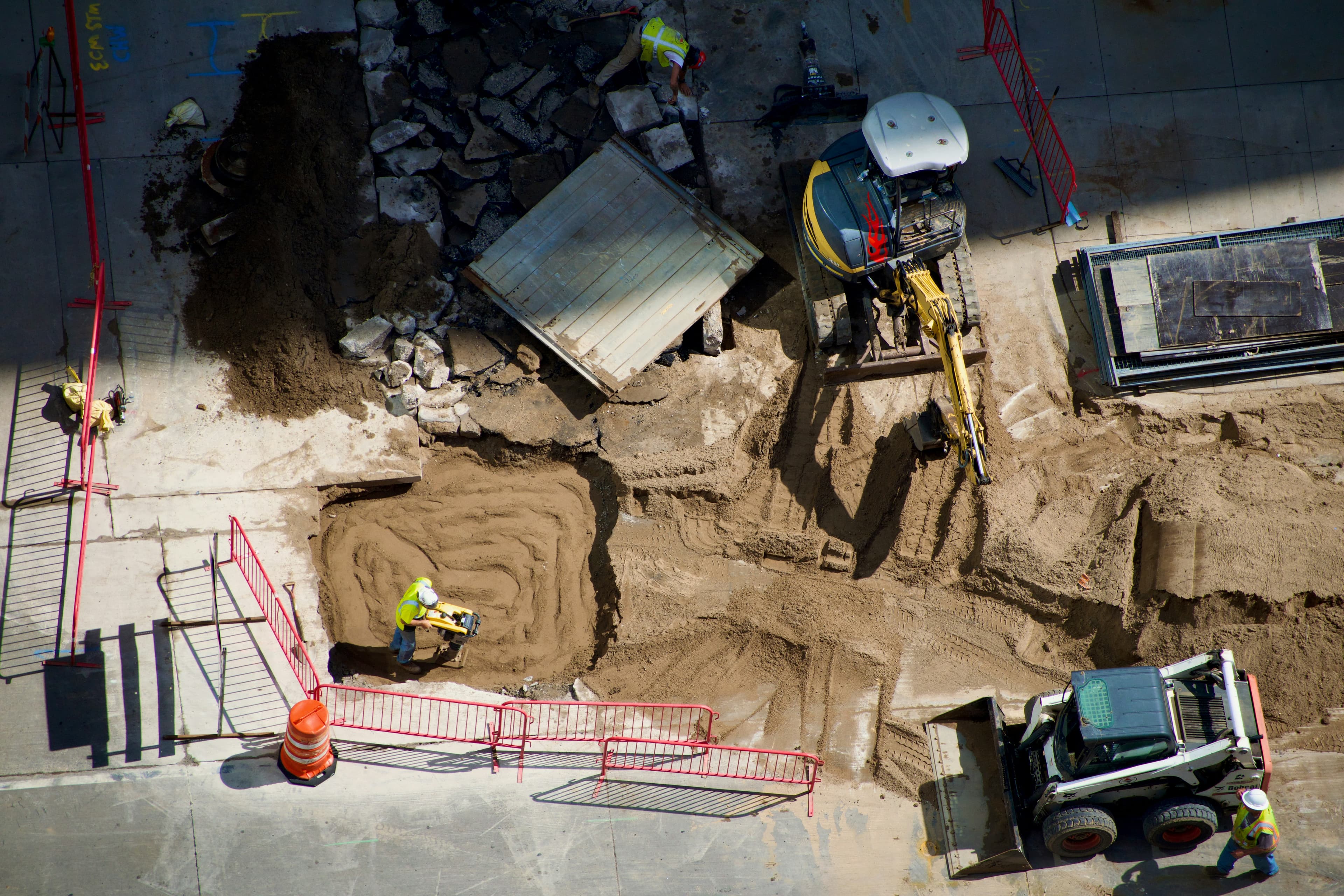 Tablet Nutzung auf der Baustelle